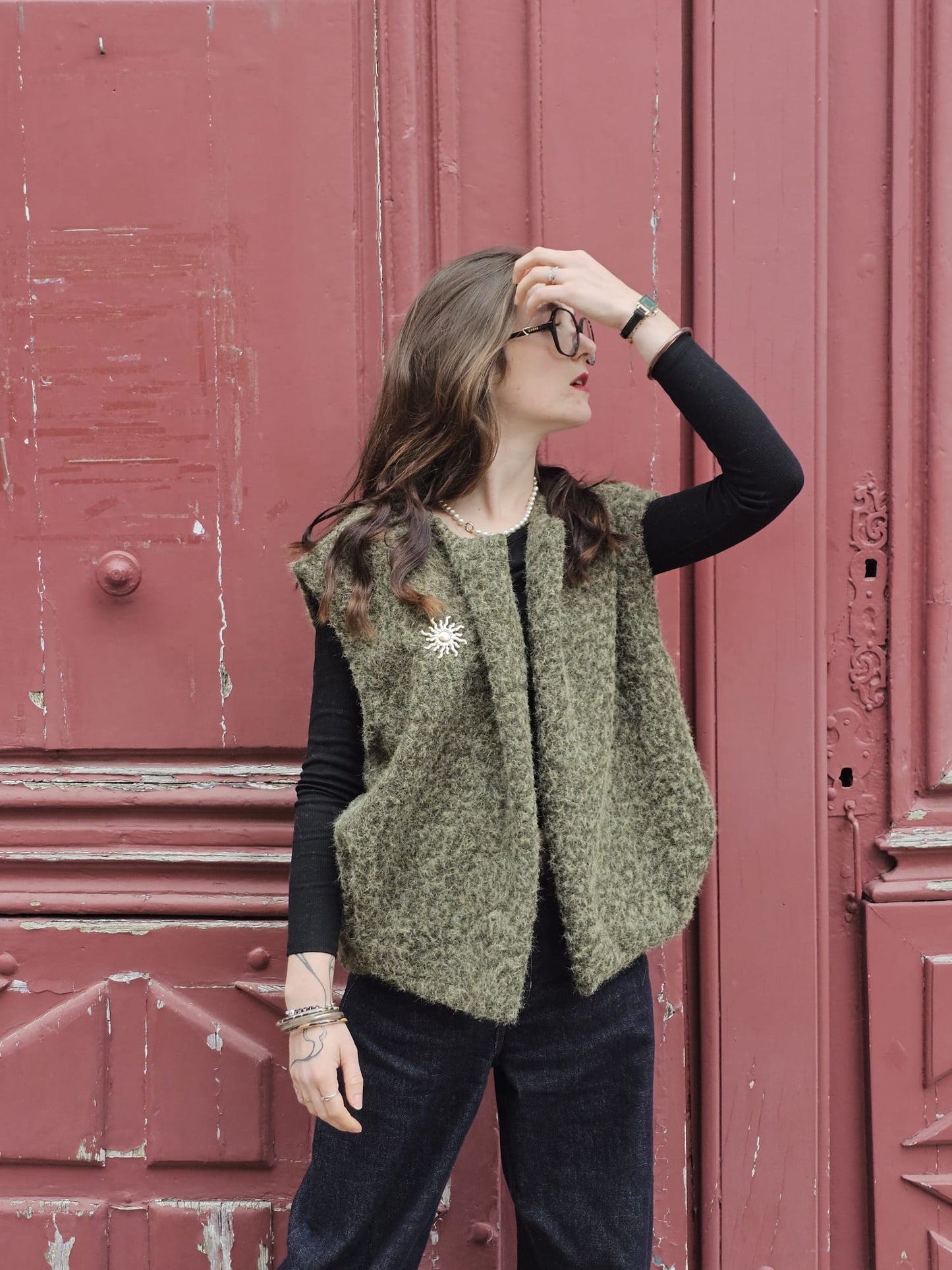 Gilet kaki Romy