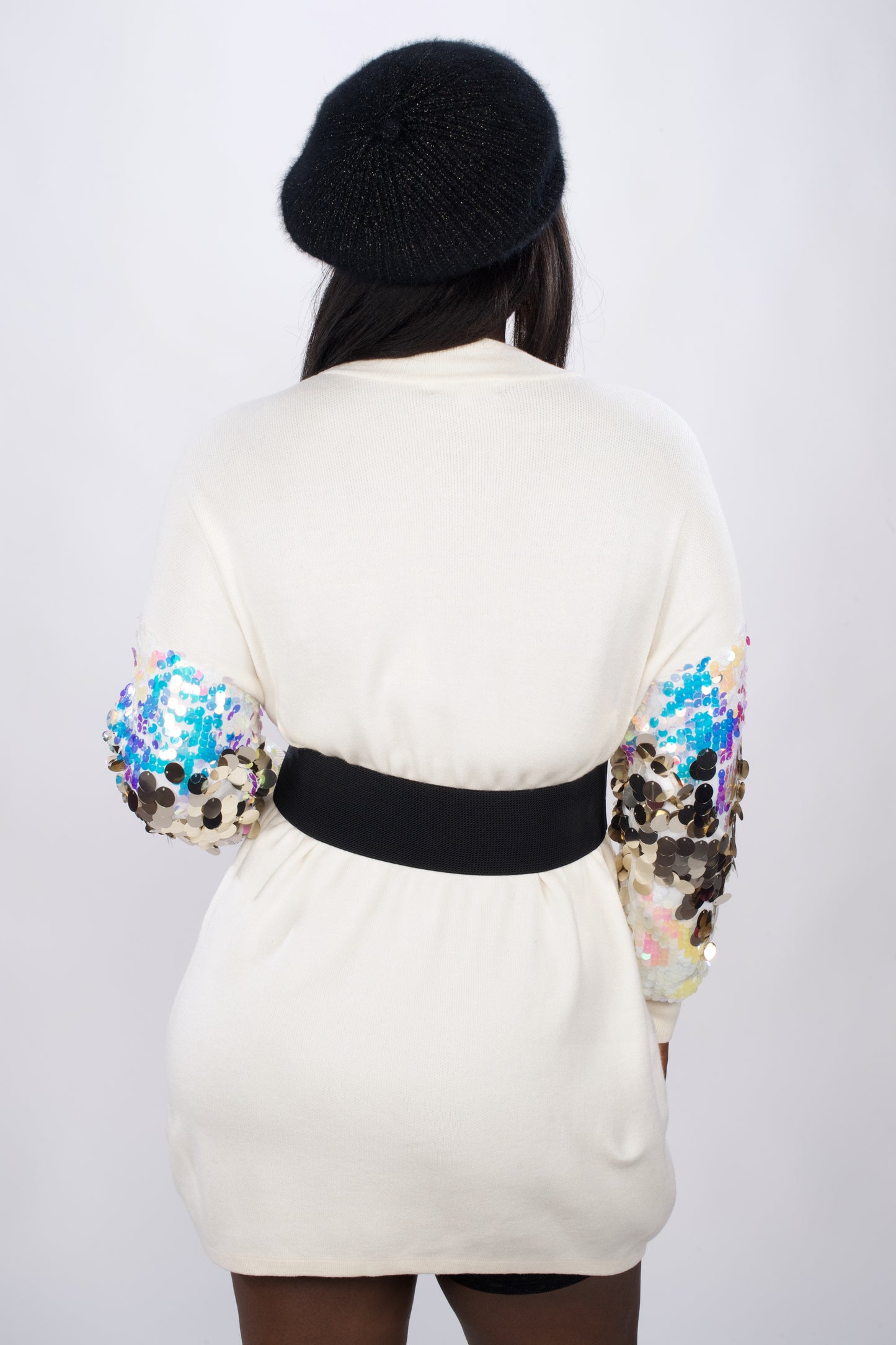 Robe pull à sequins