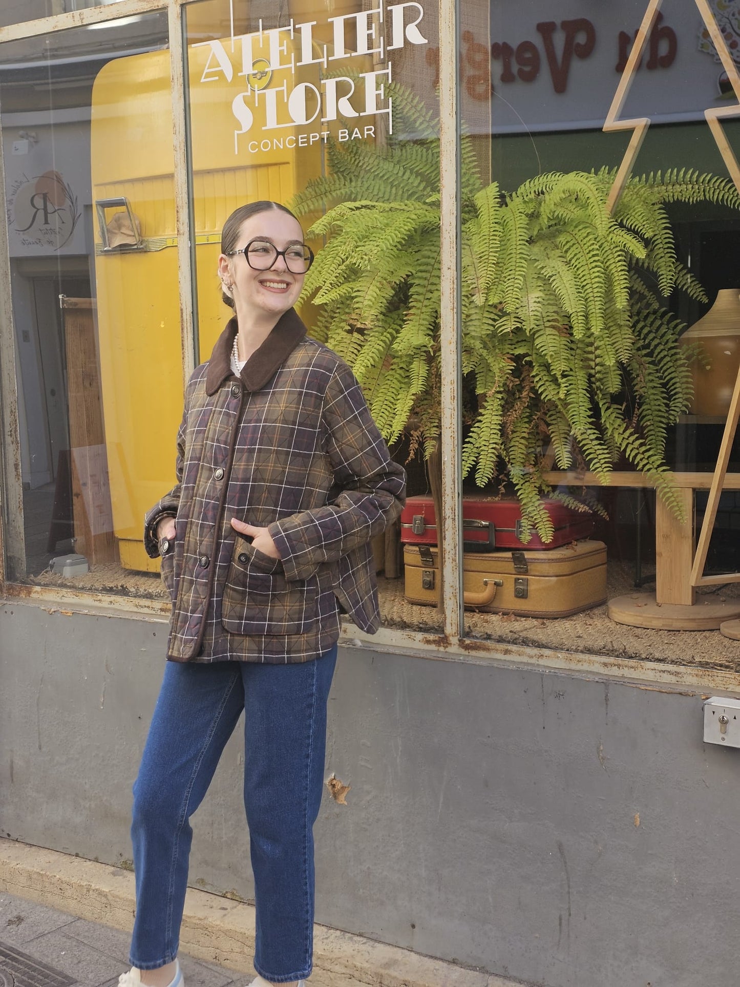Veste matelassé bi matières Ambre
