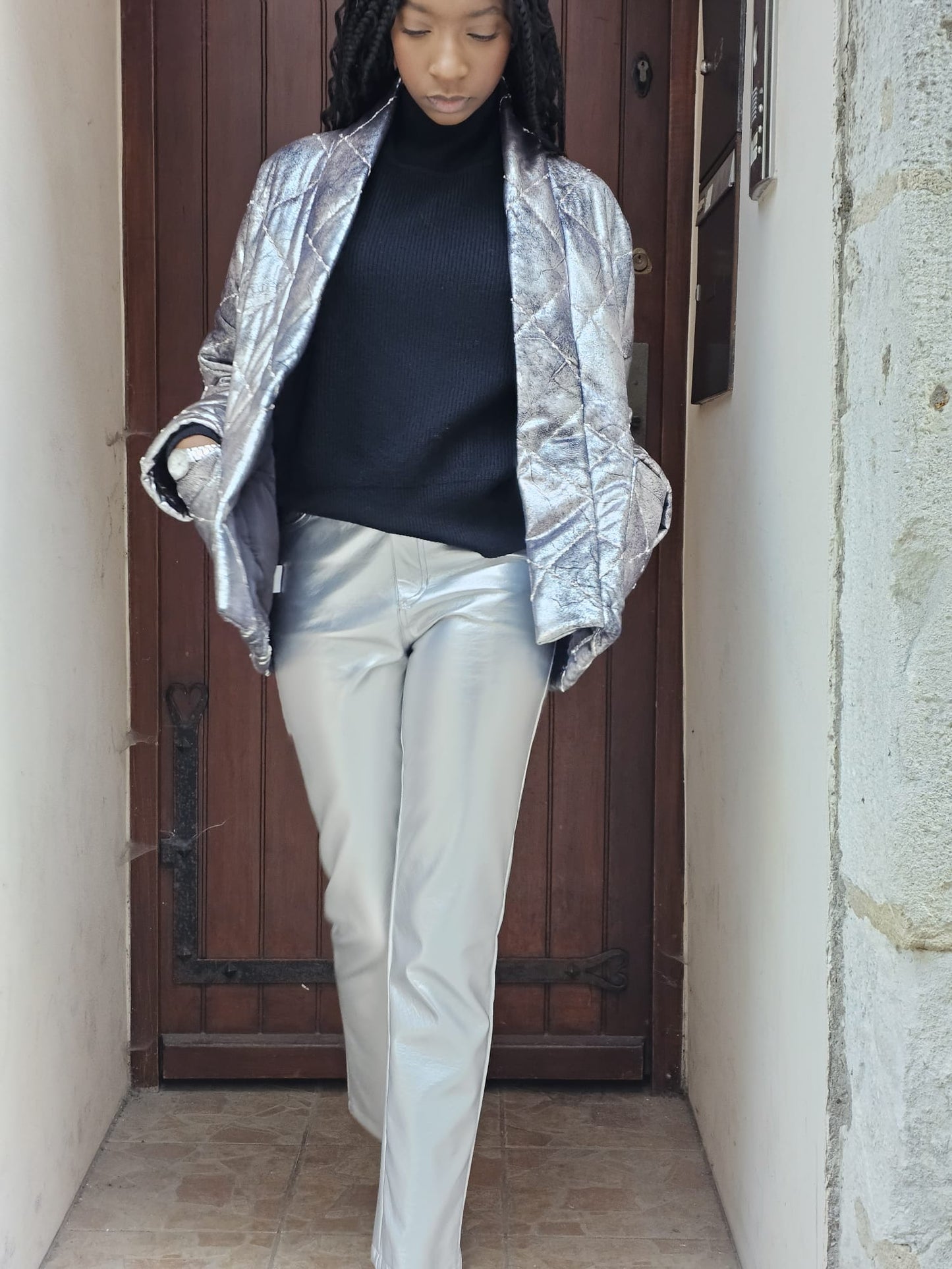 Blouson Matelassé argenté