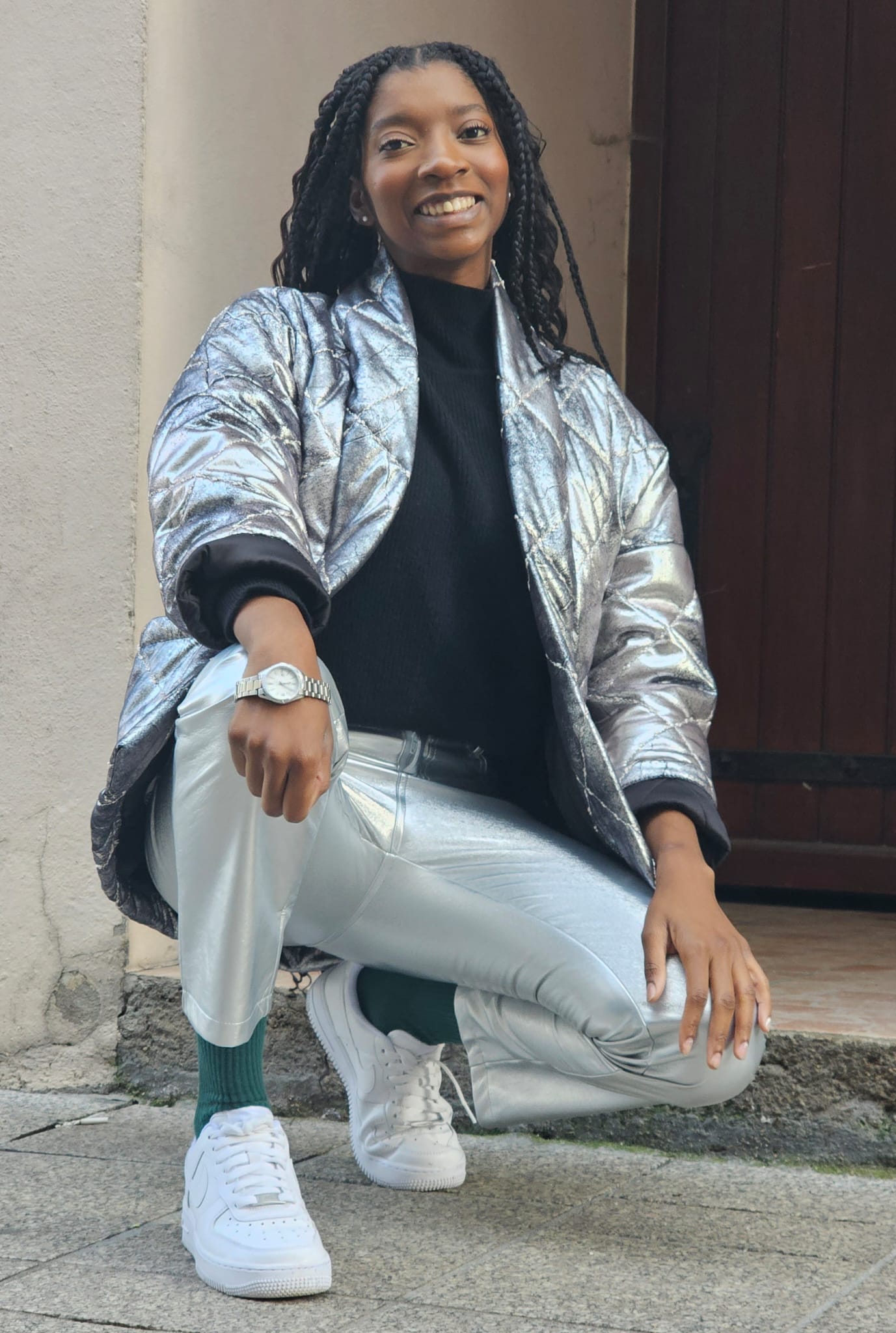 Blouson Matelassé argenté