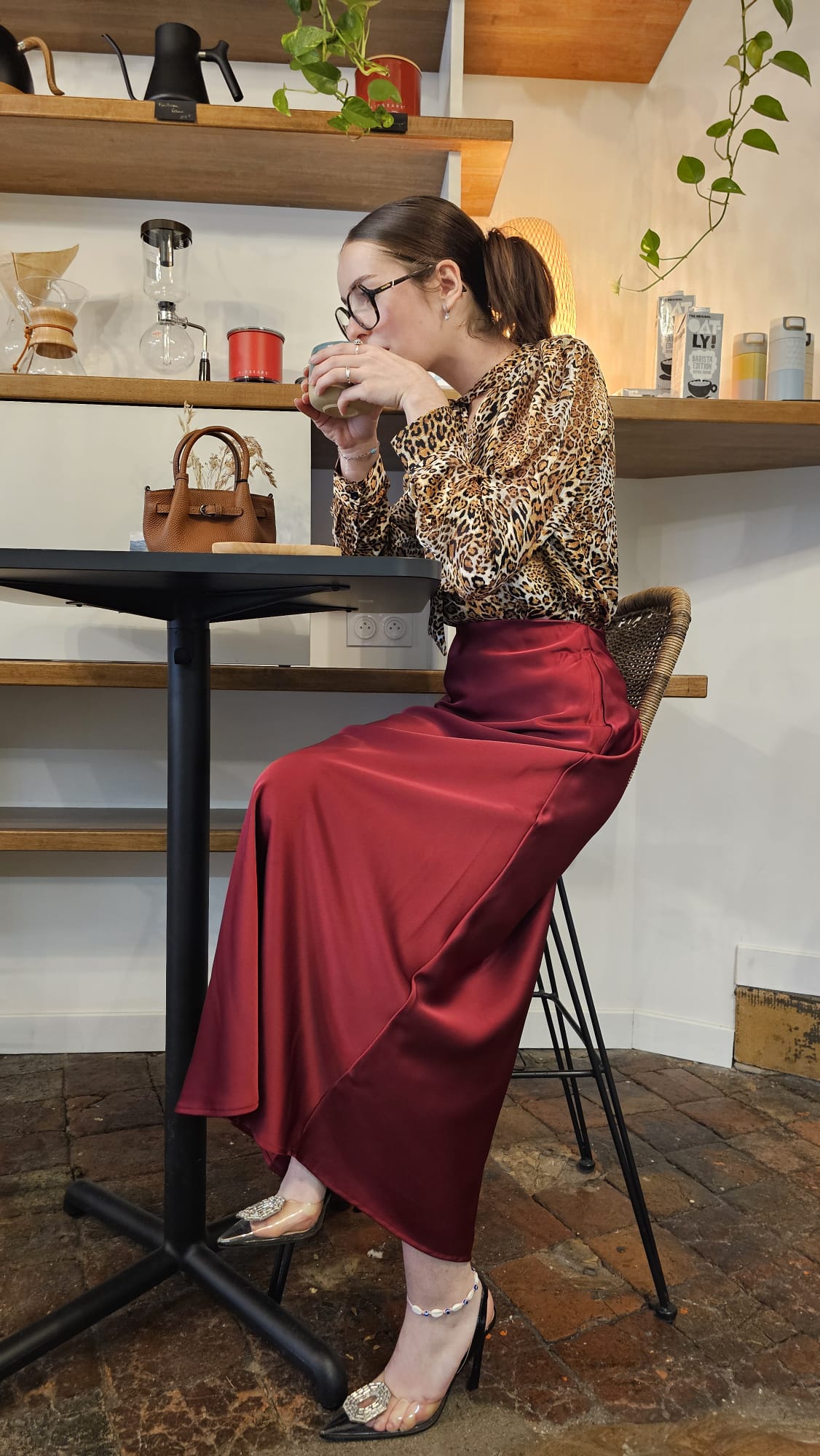 Jupe satinée Louise
