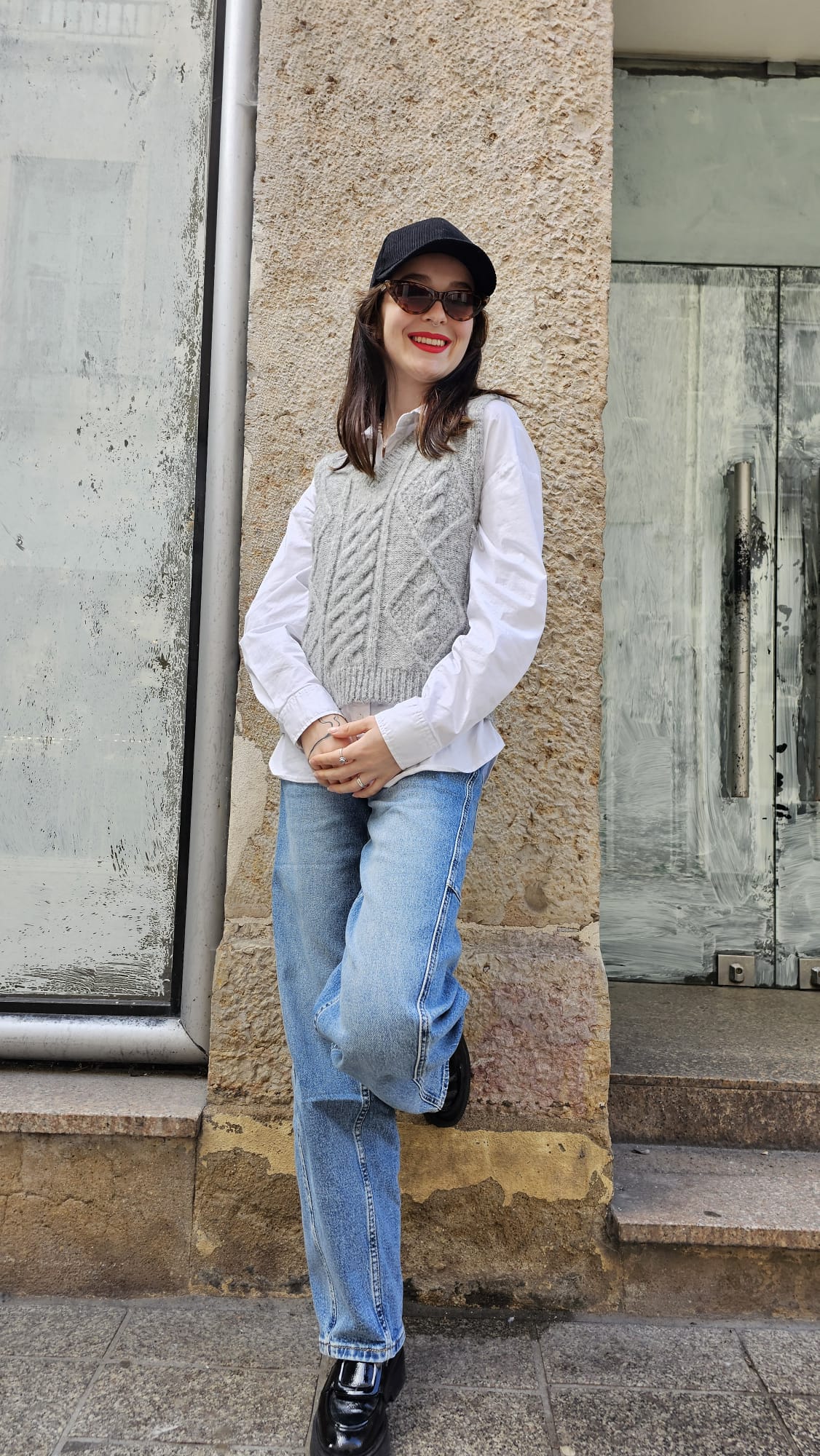 Gilet sans manches Adélie gris