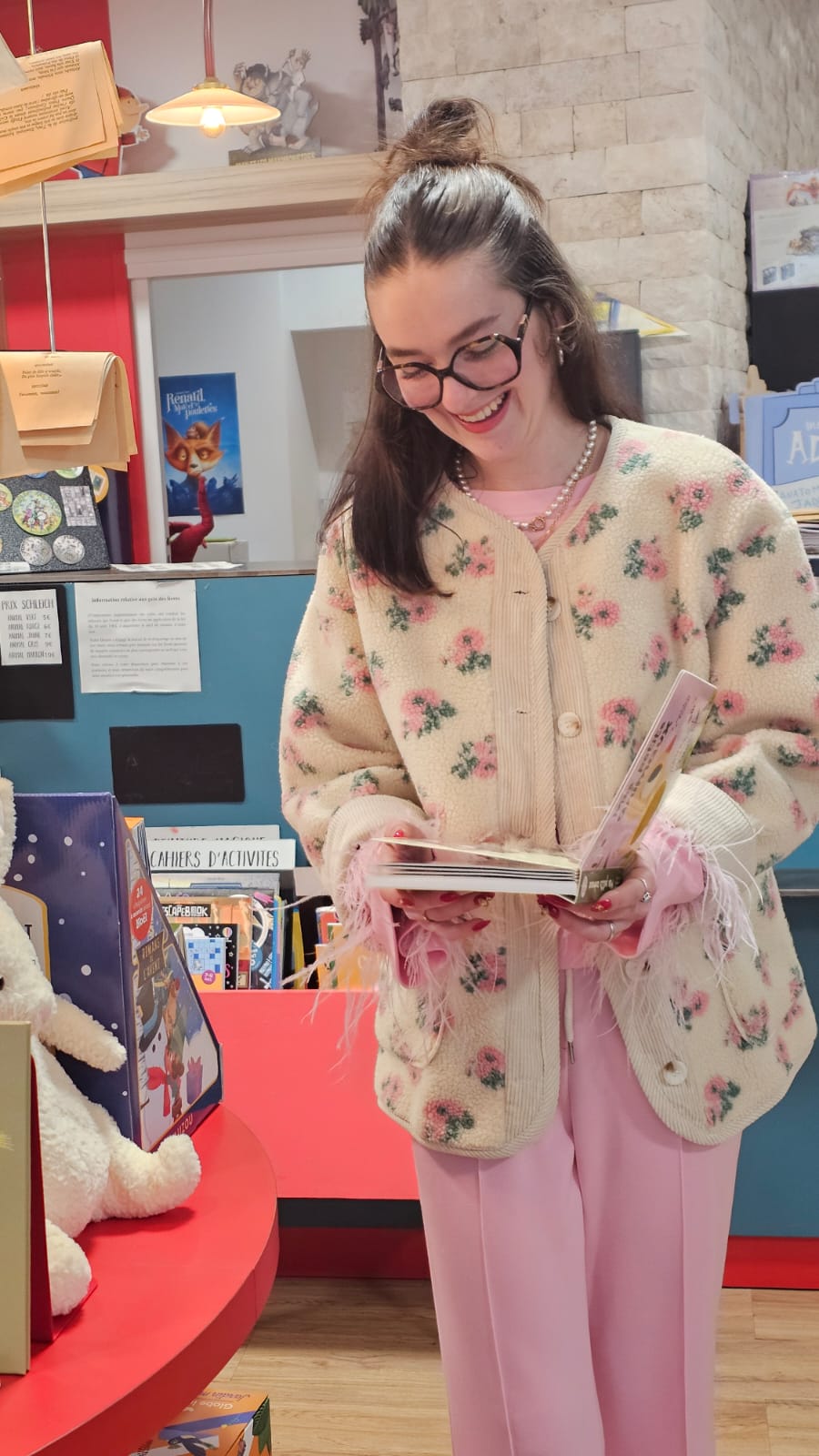 Veste ELSA bi-matière à fleur
