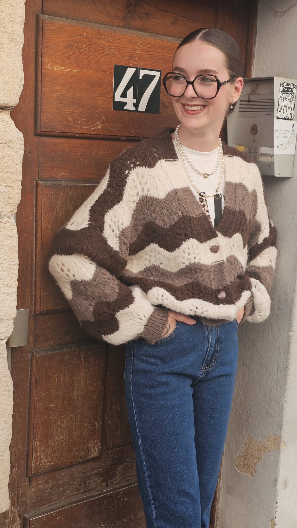 Gilet marron Delphine