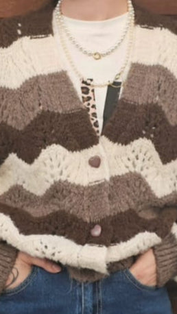 Gilet marron Delphine