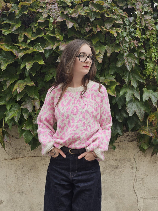 Pull léopard rose Alma