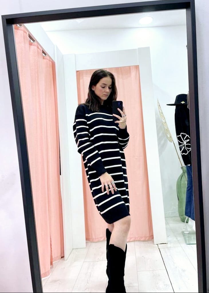 Robe Pull marinère