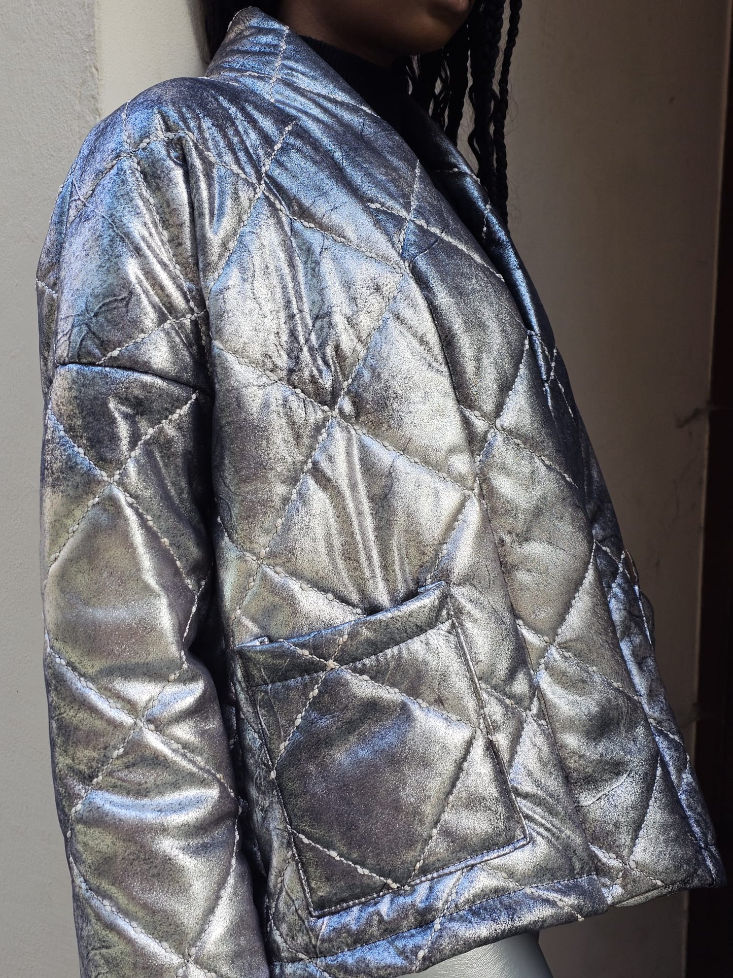 Blouson Matelassé argenté