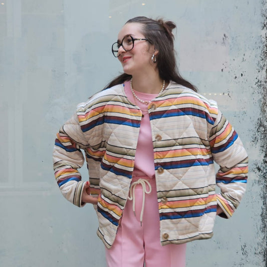 Veste velour matelassée Gloria