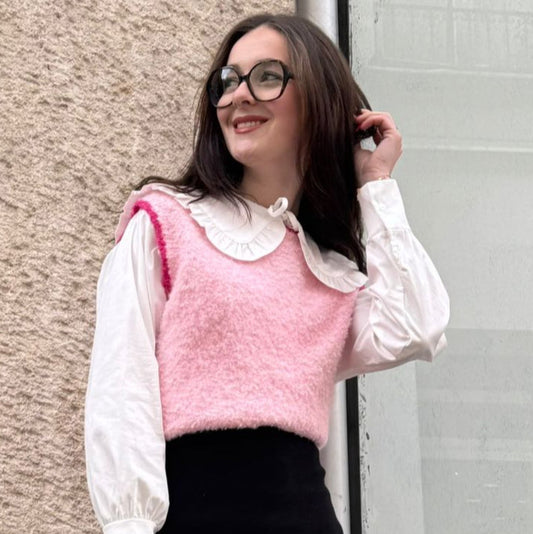 Gilet rose Marion