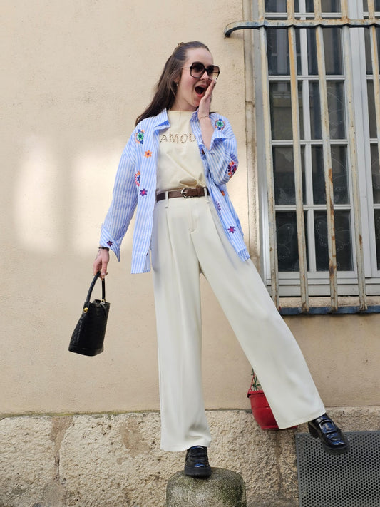 Pantalon fluide beige Marie