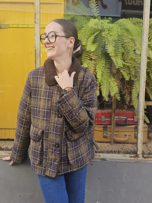 Veste matelassé bi matières Ambre